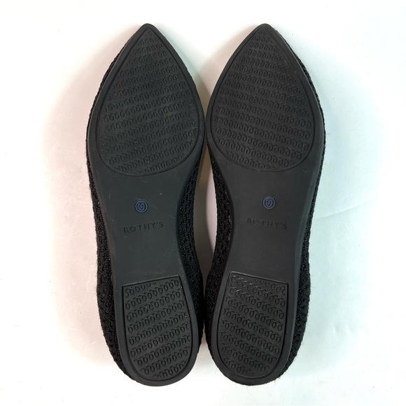 Rothy's The Point Retired Honeycomb Flats in Black Size 11 - Picture 10 of 13